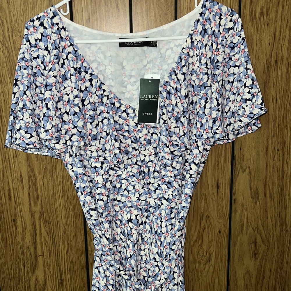 💐Lauren Ralph Lauren💐 Blue Floral Midi  💐 NWT (10)